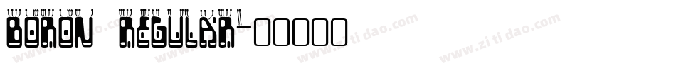 Boron Regular字体转换